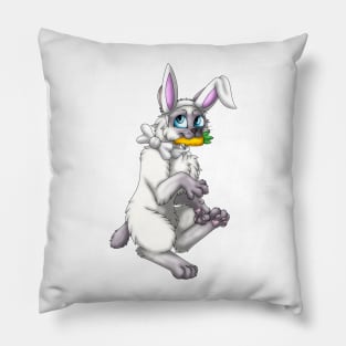 Bobtail BunnyCat: Lilac Point (White) Pillow