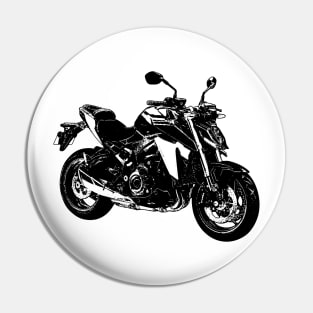 GSX S1000 Bike Sketch Art Pin