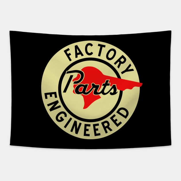 Pontiac Factory Parts vintage sign Tapestry by Hit the Road Designs