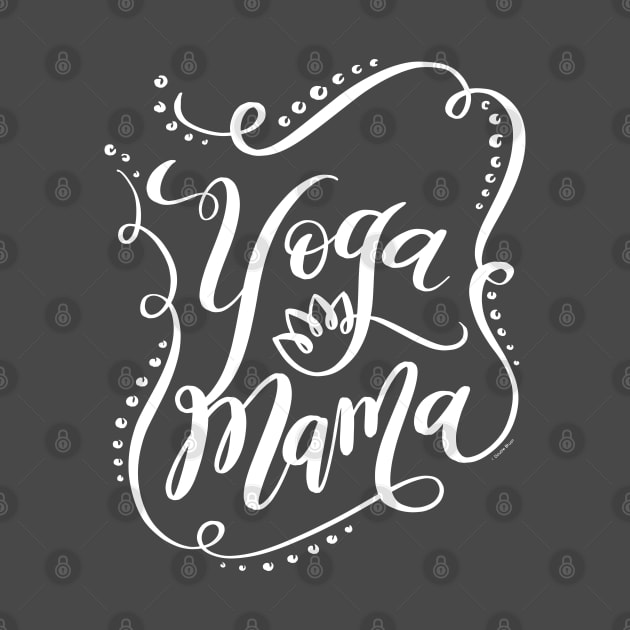 Yoga Mama White Hand Lettering Design by DoubleBrush