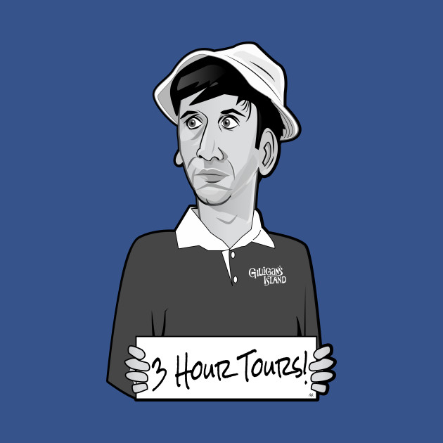 Discover 3 Hour tours in B/W - Gilligans Island - T-Shirt