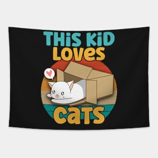 Kids This Kid Loves Cats - Cat lover product Tapestry