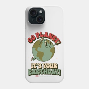 Go Planet It's Your Earth Day Retro Mascot Cute Earth Day Phone Case