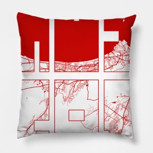 Muscat, Oman City Map Typography - Oriental Pillow