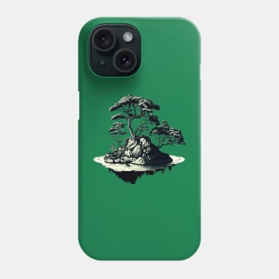 Green Tones Bonsai Island Home Phone Case