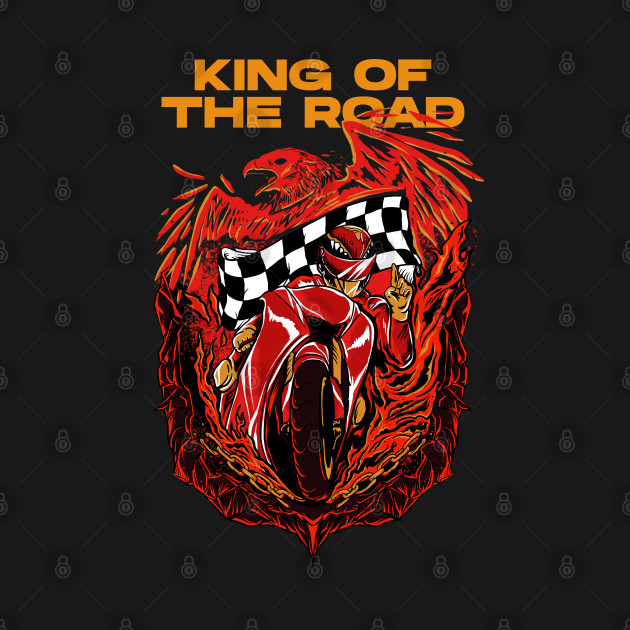 Double Side Tshirt Red Hawk King Of Road by mazyoy