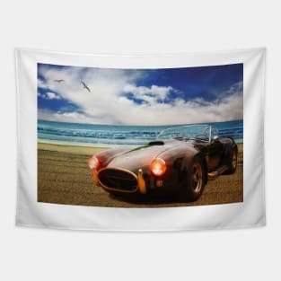 Shelby Cobra On The Beach Tapestry