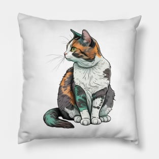 Cat Lady Beautiful - Cat Faces Cute Girls Womens Pillow