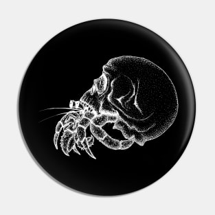 Skull Hermit Crab Pin