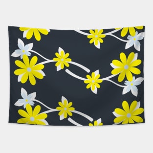 Many Sunny Yellow Flowers Tapestry