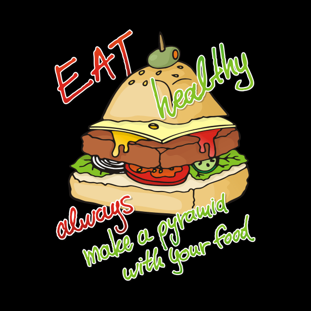 Healthy Eating Burger Pyramid by sifis