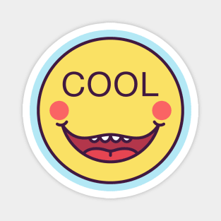 Emoji face with phrase Cool Magnet