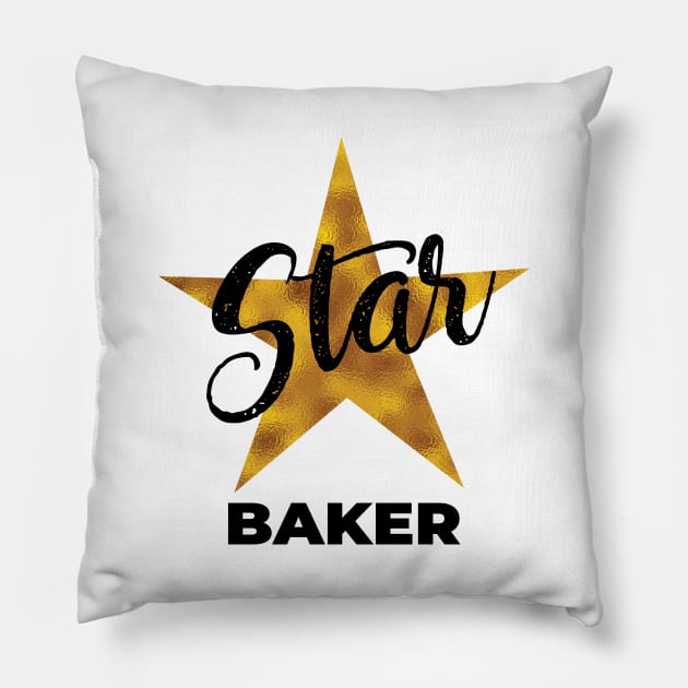 star baker gold Pillow by shimodesign