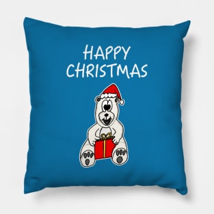 Happy Christmas Polar Bear Cute Xmas 2020 Pillow