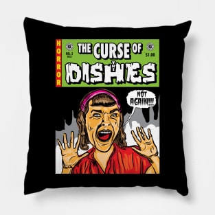 The Curse of the Dishes, Horror Comicbook Cover Pillow