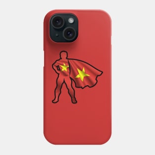 Vietnamese Hero Wearing Cape of Vietnam Flag Hope and Peace Unite Phone Case