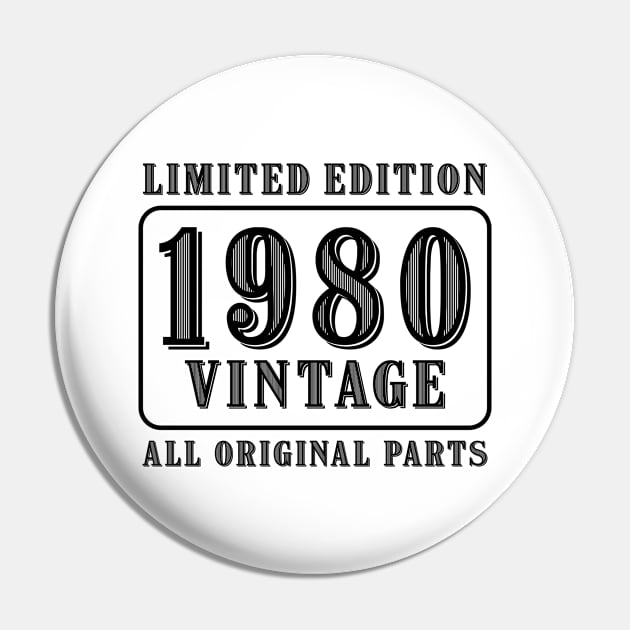 All original parts vintage 1980 limited edition birthday Pin by colorsplash