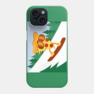 Cool Snowboarding Pizza Phone Case