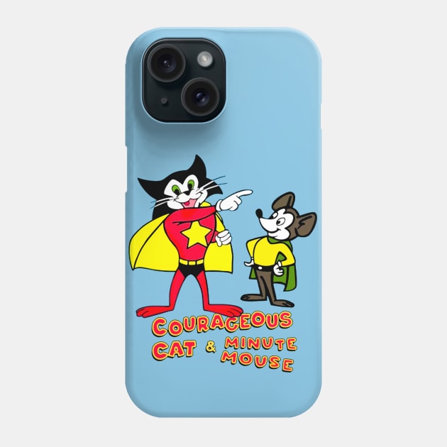 Courageous Cat and Minute Mouse Phone Case by Pop Fan Shop