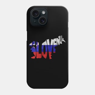 Slovenia Typo Map Phone Case