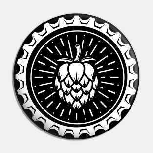 Beer Hops | Beer Bottle Cap | White Pin