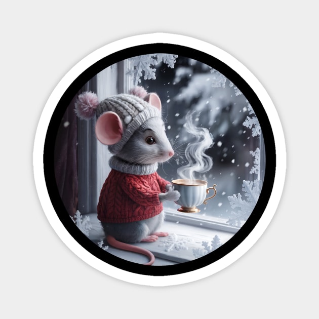 Mouse in Window Magnet by Jo Palmer