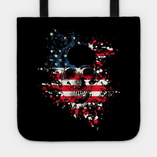 skull, bandanas, american, usa, flag Tote