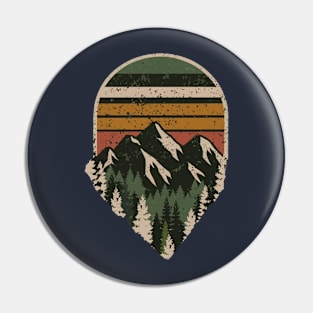 Mountain Parks Retro Artwork Pin