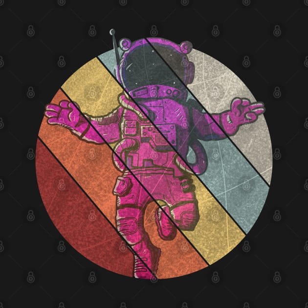 Astronaut retro space man vintage by A Comic Wizard