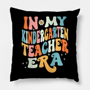 In My Kindergarten Teacher Era Kinder Groovy Pillow