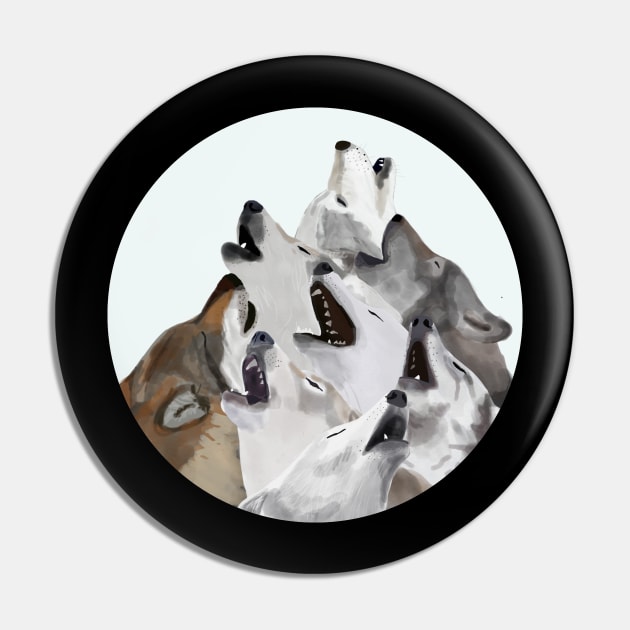Howling Wolves Pin by ahadden