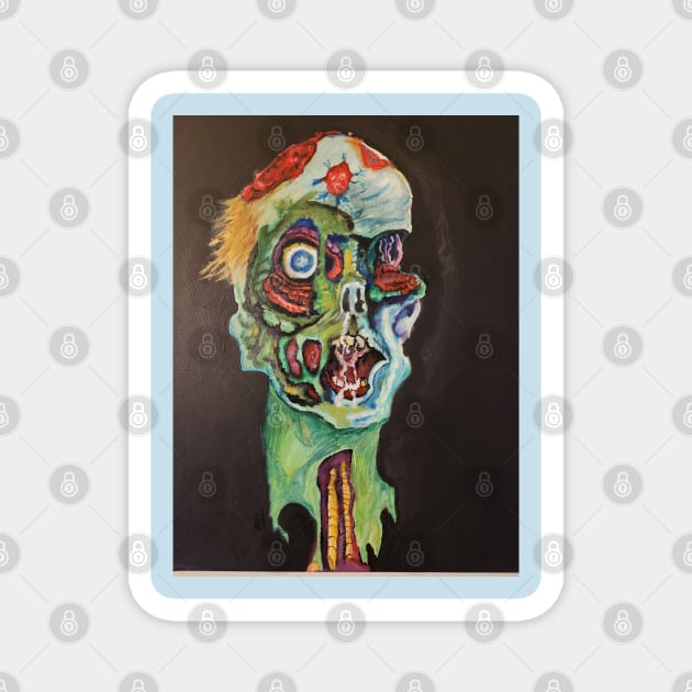 Zombiefied Zombie Head Magnet by ARSTees