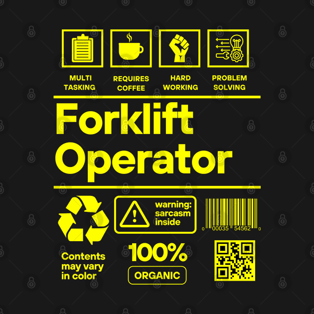 Funny Heavy Equipment Operator - Forklift Operator by nonilas
