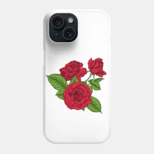 Bouquet of red roses Phone Case