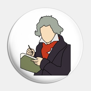 Beethoven Illustration Pin