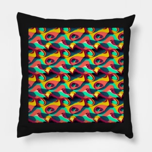 A Bright and Colorful Pattern Pillow