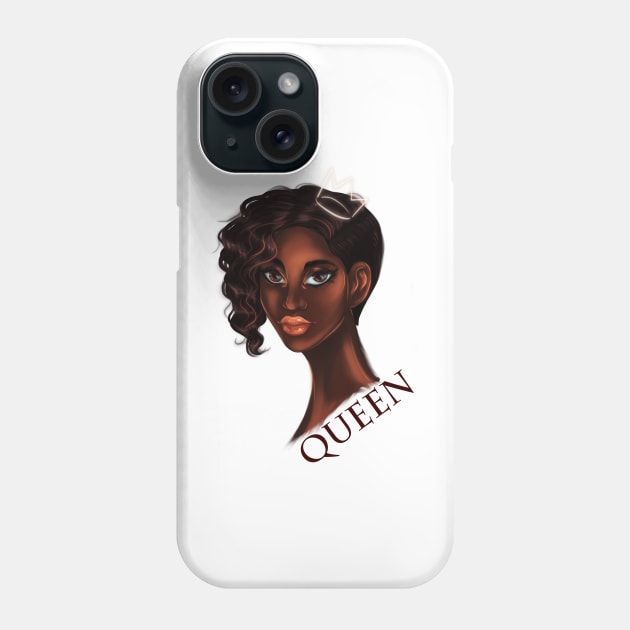 Black Queen Powerful Woman Unapologetically Black Phone Case by Ebony Rose 