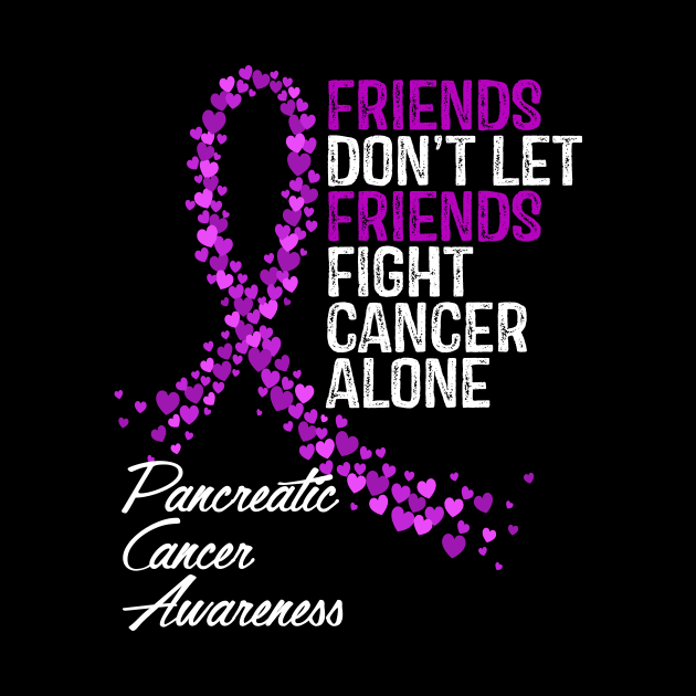 Friends Dont Let Friends Fight Cancer Alone Pancreatic Cancer Awareness by RW