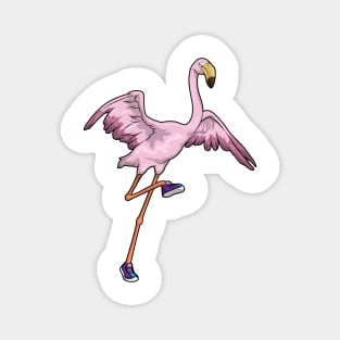 Flamingo Runner Running Sports Magnet