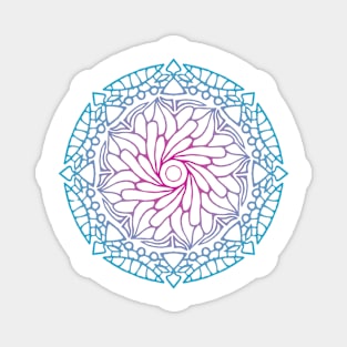 Blue and pink mandala Magnet