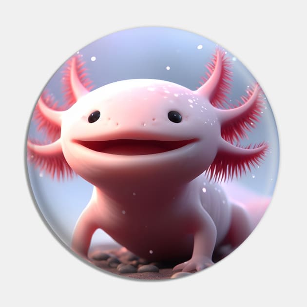 Axolotl Art #2 | Axolotl Lover Pin by KSgraphics