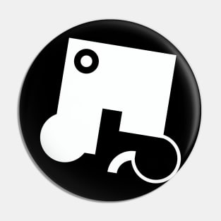 Black and White Contraption Q4N Pin