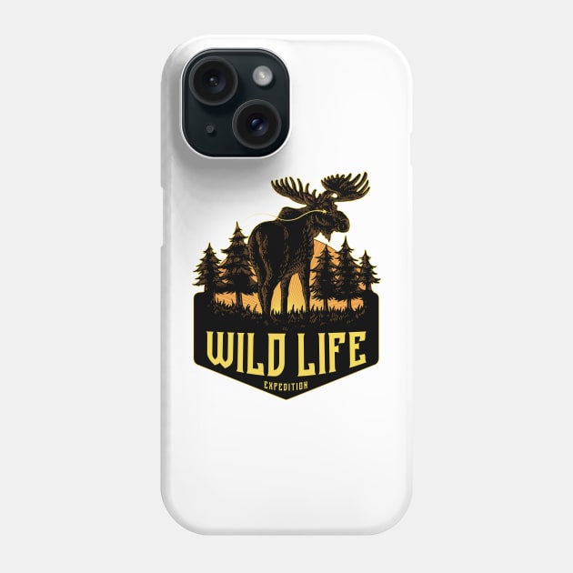 Wild Life Deer Logo Phone Case by Tonymidi Artworks Studio