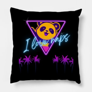 Cute Panda Cyberpunk - I Love Naps - Kawaii Panda #5 Pillow