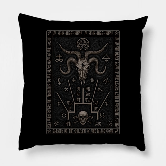 Black Goat Schema - Azhmodai 2021 Pillow by azhmodai