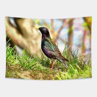 Beautiful starling Tapestry