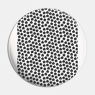 Black and White Neck Gator Black and White Flower Pattern Pin