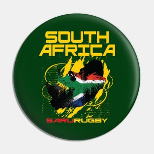 South Africa Rugby Flag Bird Map Memorabilia Pin