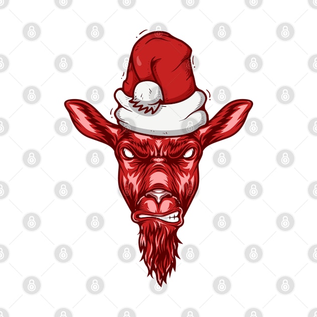 red evil  goat santa by coolouss