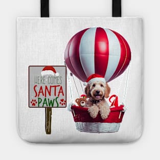 Here Comes Santa Paws in Hot Air Balloon Tote